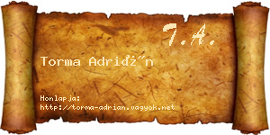 Torma Adrián névjegykártya